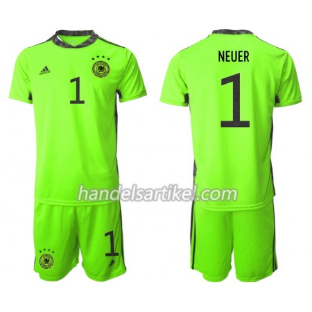 Deutschland Manuel Neuer 1 Torwart Kinder Trikotsatz II Euro 2020 Kurzarm (+ Kurze Hosen)